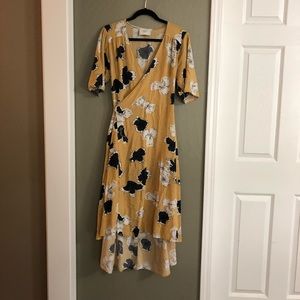 JUST FEMALE floral wrap dress